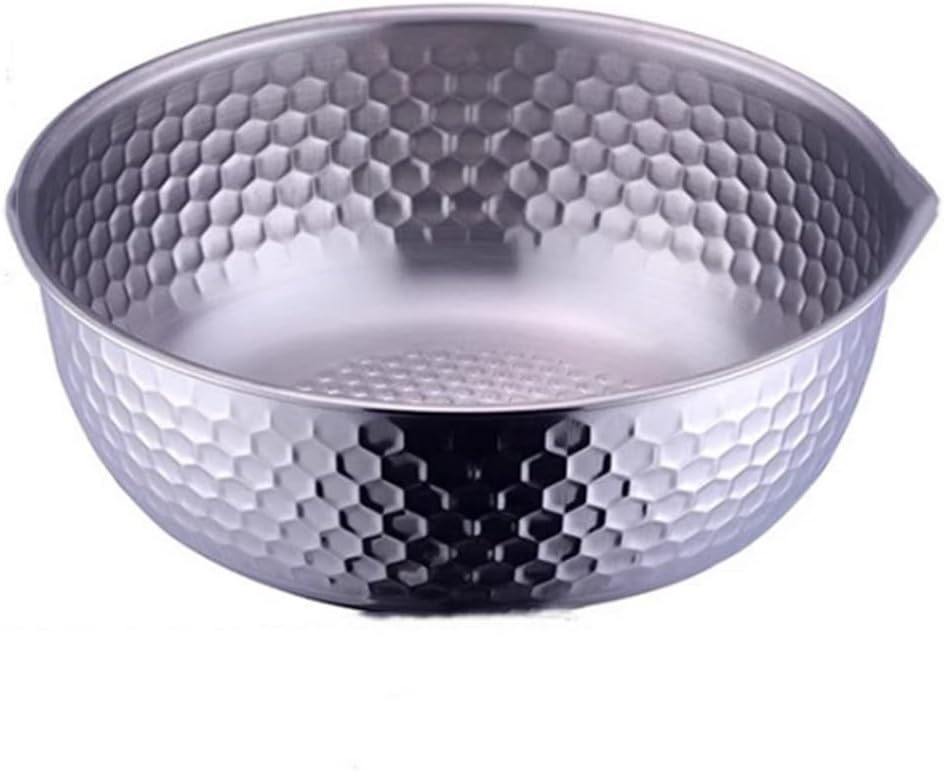 Mixing Bowls Stainless Steel Salad Bowl Baking Cooking Bowl Nesting Set for Food Prep(Colour 5)