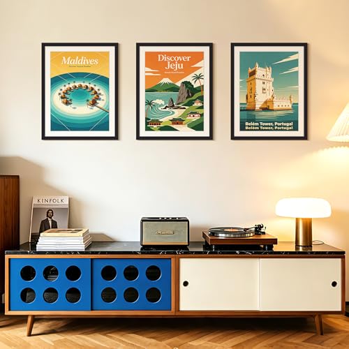 Image of upsimples 14x18 Picture Frame, Display Pictures 12x16 with Mat or 14 x 18 Without, Wall Hanging Poster Frames, Black, 1 Pack