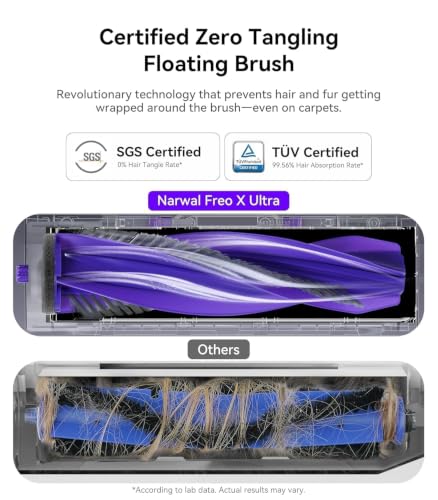 Image of NARWAL Freo X Ultra 2.0 Robot Vacuum & Mop Combo, 12000Pa Suction, Auto Mop Drying /Washing, Zero-Tangling, DirtSense, Maintenance-Free Base, 3D Mapping, Google Home, Alexa, Siri Compatible 2026