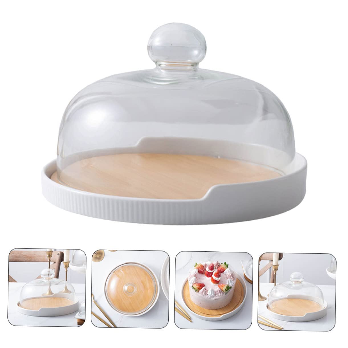Genérico 1 Juego Molde Para Pastel Europeo Tablero Para Decorar Pasteles Demostración Kit De Decoración De Pasteles Soportes Para Para El Té De La Tarde De Queso Bol De Madera