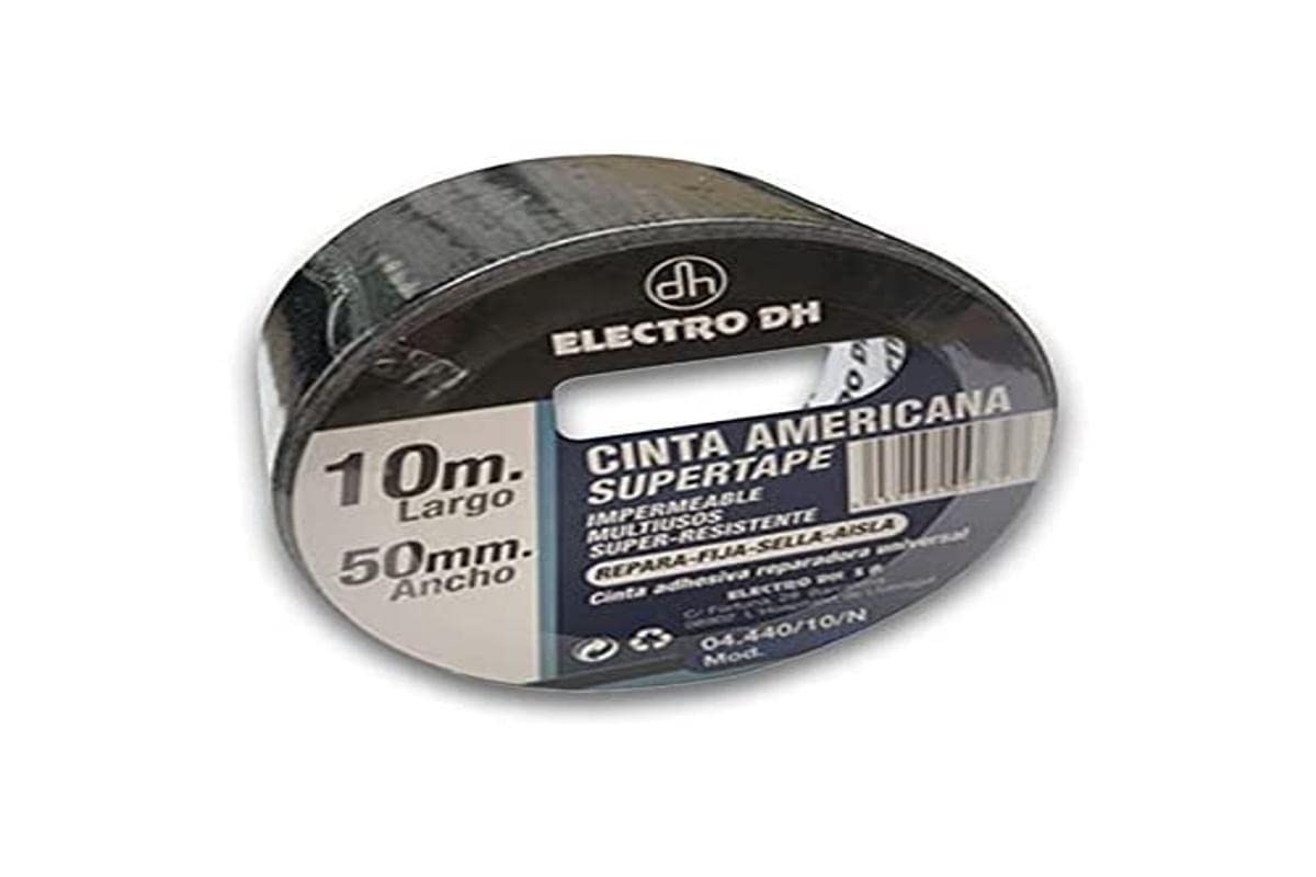Ruban Adhésif Fort PRENDELUZ - 10 M X 50 Mm, Noir - Ultra Résistant, Idéal Pour Bricolage Et Réparations Maison/bureau