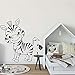 Nouveau zèbre vinyle autocollants pour enfants chambre art autocollants bébé chambre zèbre cheval stickers muraux art créatif décoration autocollants A2 43x47 cm