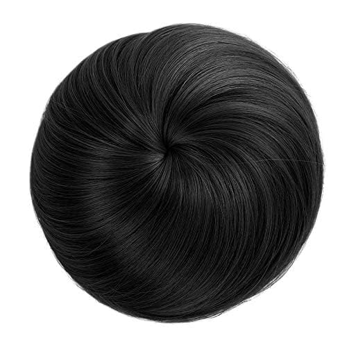 STYLE SOUL Women's and Girl's Synthetic Hair Bun Plain Juda Hair Extension Pack Of 1 pcs (Black)-image-12