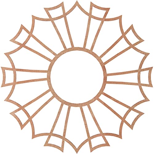Image of Ekena Millwork 34 inchOD x 12 inchID x 3 /8 inchT Augustus Wood Fretwork Pierced Ceiling Medallion, Cherry