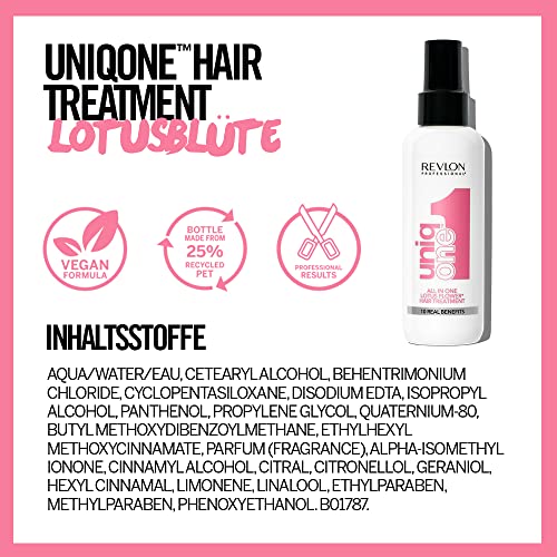 REVLON PROFESSIONAL UniqOne Hair Treatment Lotus Flower, 150 ml, Leave in Haarkur für bessere Kämmbarkeit & Glanz… – Ansicht 5