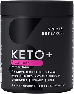 Keto Plus Exogenous Ketones with goBHB® - Premium Keto Powder Supporting Ketosis, Energy & Cognitive Function - Keto Certified · Vegan Friendly · 30 Servings (Fruit Punch)