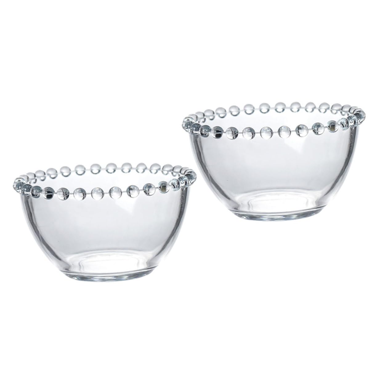 Saladier transparent moyen en verre résistant pour usage quotidien
