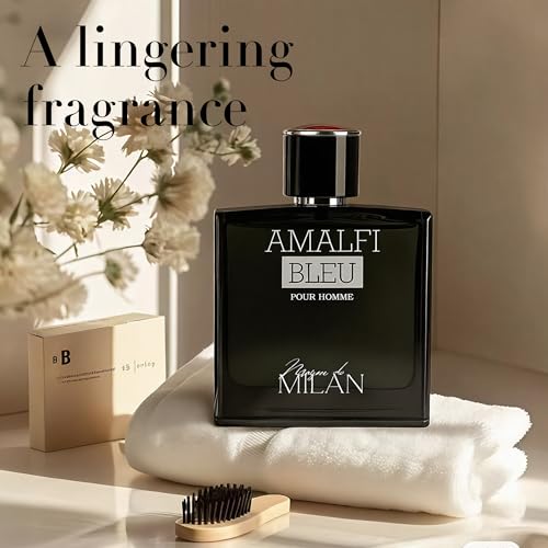 Image of AFLUXE AMALFI BLEU, Men's Cologne Gift, Long Lasting EDP, Aura of Elitism & Modern Style, Perfume for Business, Commute and Casual Use, 3.4 Fl Oz