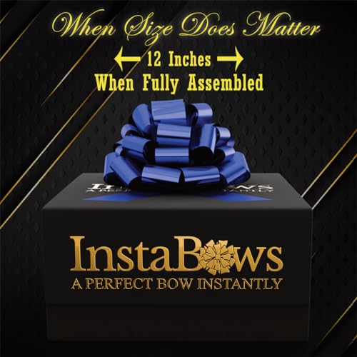 Instabows 12 Inch Big Bow For Bike Metallic Pull Bow Makes Large Car Bow Perfect For Really Giant Gift Wrapping This Pull String Car Bow Is Weather Resistant  thumb #2