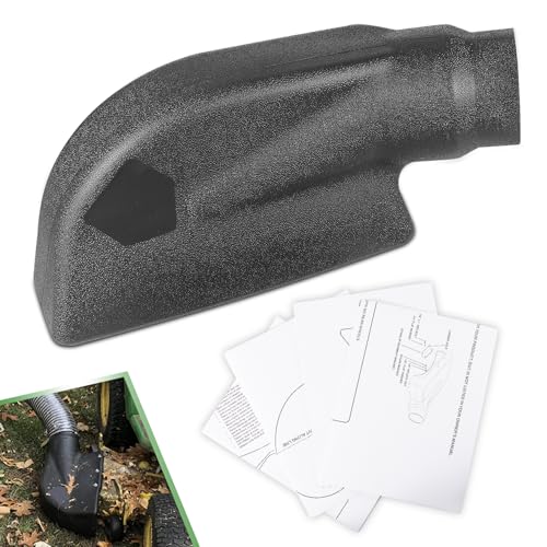Yoursme 69861 Adapter for Mow-N-Vac 43830, 6-1187, 45-0577, 45-0578, 45-0567 Leaf Vacuum Bagger Deck, Universal Deck Boot Chute
