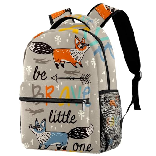 Sac de voyage décontracté grand volume à motifs renards avec poches ergonomiques