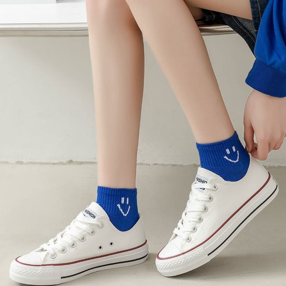 ALTALIVA 5/6 Pack Blue Women Casual Cotton Socks Low-Cut Crew Socks for girls2