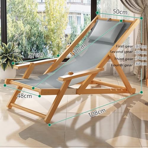 Chaise longue pliante contre les douleurs de dos transat réglable gris - 3