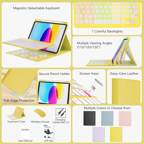 Image of RAYMCRAFT for iPad 11th (A16) /10th Generation Keyboard Case & Mouse Combo
