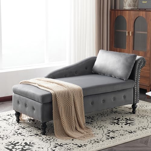 Elegante e design: questo divano chaise longue vanta un design classico con bottoni e braccioli curvi con grazia, portando raffinatezza al tuo salotto o camera da letto. Perfetto per leggere, rilassarsi o socializzare, funge da elegante chaise longue.