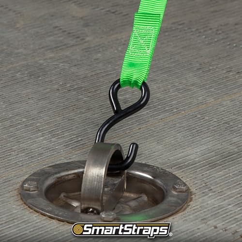 SmartStraps Ratchet Straps - 6ft GRN Padded Ratchet 2pk 1,500lb , green -SMAR138 - Thumbnail 7