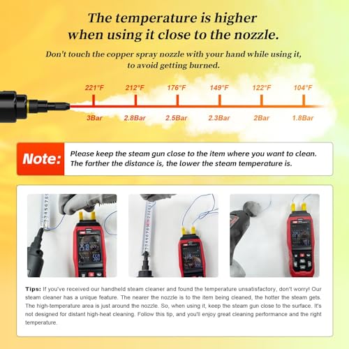 Steam Cleaner,15s Heat-Up,1.6L Tank,3-Level Adjustable Handle,2500W Steamer for Cleaning,Portable Steamer for Cleaning with 16PCS Accessories,Steam Cleaner for Home,Car,Dirt,Grease,Grout,Tile,Couch