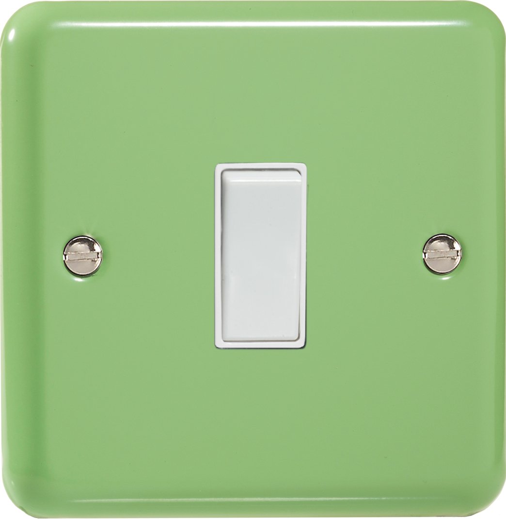 Varilight 1-Gang 10A 1- or 2-Way Rocker Switch Beryl Green