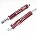 Hegeiis 400mm 15.75 inch 7mm Spring Universal Motorcycle Shock Absorber Rear Suspension ATV Quad Scooter Dirt Bike For XL185 XL125 RM125 JH125L JH150 125GY (Red)