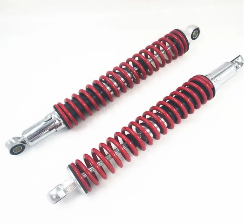 Image of 400mm 15.75 inch 7mm Spring Universal Motorcycle Shock Absorber Rear Suspension ATV Quad Scooter Dirt Bike For XL185 XL125 Maximum Load Capacity 450lb /pair (Red)