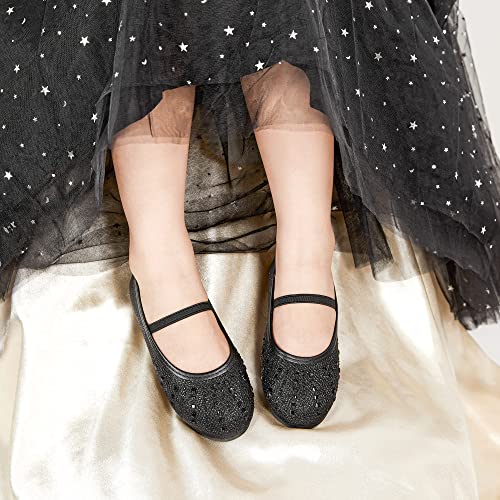 Image of GINFIVE Toddler Girls Dress Shoes Little Girls Mary Janes Ballerina Flats Shoes Toddler