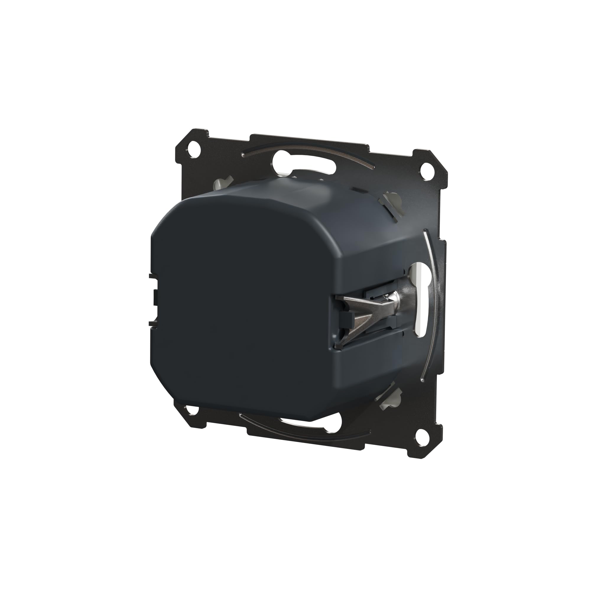 Schneider Electric Asfora EPH6870121D Variateur d'intensité rotatif pour lampes LED halogènes 230 V, 0-370 W, encastré, coupure de phase, blanc