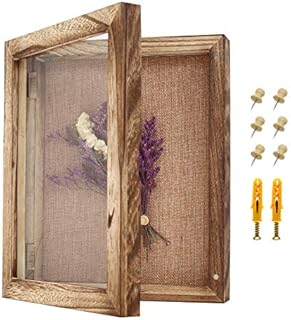 Nwvuop Shadow Box Frame for Crafts Deep Display Case Picture Frame with Linen Background Memory Box for Crafts Memorabilia Medals Wedding Memories Baby Items Wood