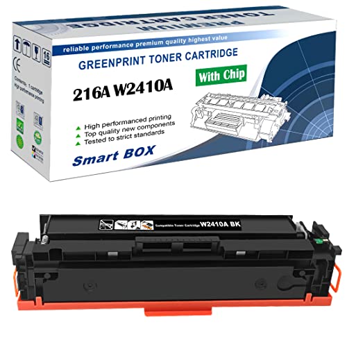 GREENPRINT W2410A 216A [ with Chip ] Compatible Toner Cartridge 1050 Pages Black for H P Color Laserjet Pro Printers M155 M155a M155nw MFP M182 M183 M182n M182nw M183fw Packaging May Vary