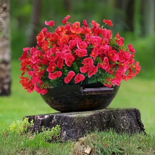 summer flower Outdoor Artificial Flowers 12 Bundles Fake