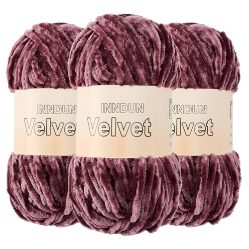 Image of Soft Velvet Chenille Yarn for Crocheting, Super Bulky Yarn for Blankets | Fluffy, plush yarn for crochet and knitting blankets, amigurumi, cushions and handmade gifts for cozy DIY projects.