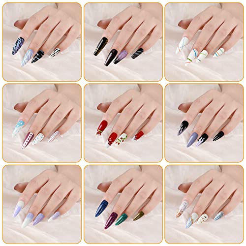 Teenitor TNT850 Nail Pen Designer, Stamp Nail Art Tool With 15Pcs Nail Painting Brushes, Nail Dotting Tool, Nail Foil thumb #6