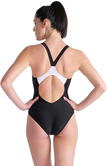 Arena Feel Women's Threefold V Back Swimsuit Stretchy One Piece Stylish Bathing Suit