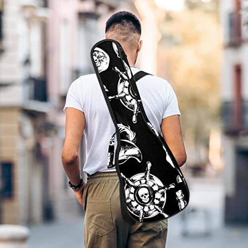 Housse pour ukulélé noir et blanc motif crâne nautique pirate 10 mm rembourrage épais 53,3 cm sac de transport avec… - Les Beatles, Paul McCartney, John Lennon, RIngo Starr, George Harrison Housse pour ukulélé noir et blanc motif crâne nautique pirate 10 mm rembourrage épais 53,3 cm sac de transport avec… – Image 6