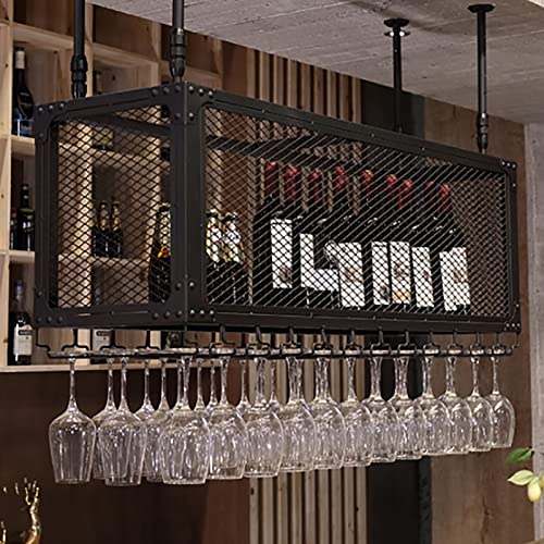 Porte-bouteilles de vin monté au plafond pour vos soirées et apéritifs entre amis
