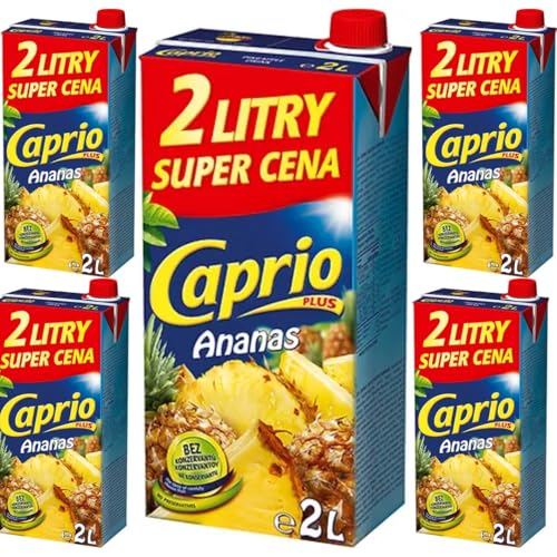 Caprio Pineapple Drink Juice fruit juice 2000 Mililiter x 5 Pieces