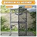 COZIWOW Upgraded Catio Outdoor Cat Enclosure Window Access, Wooden Cat House Shelter, Kitty Cage with Platforms & Hammock Patio Indoor (Gray)