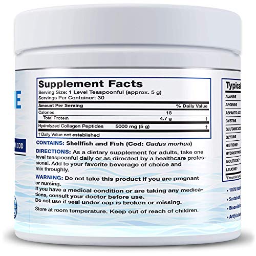 Marine Collagen Peptides Hydrolyzed Protein Powder + Antarctic Krill Oil 1000 Mg With Omega-3S Epa Dha #TOP4