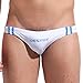 DESMIIT Men's Fashion Swim Briefs,US Large / Tag XXL(34"-36"),White