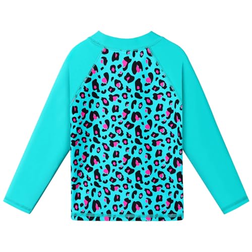 Image of TFJH E Girls Long Sleeve Swimsuits Skirt 2-Pieces Rash Guard Set Sun Protection UV 50+