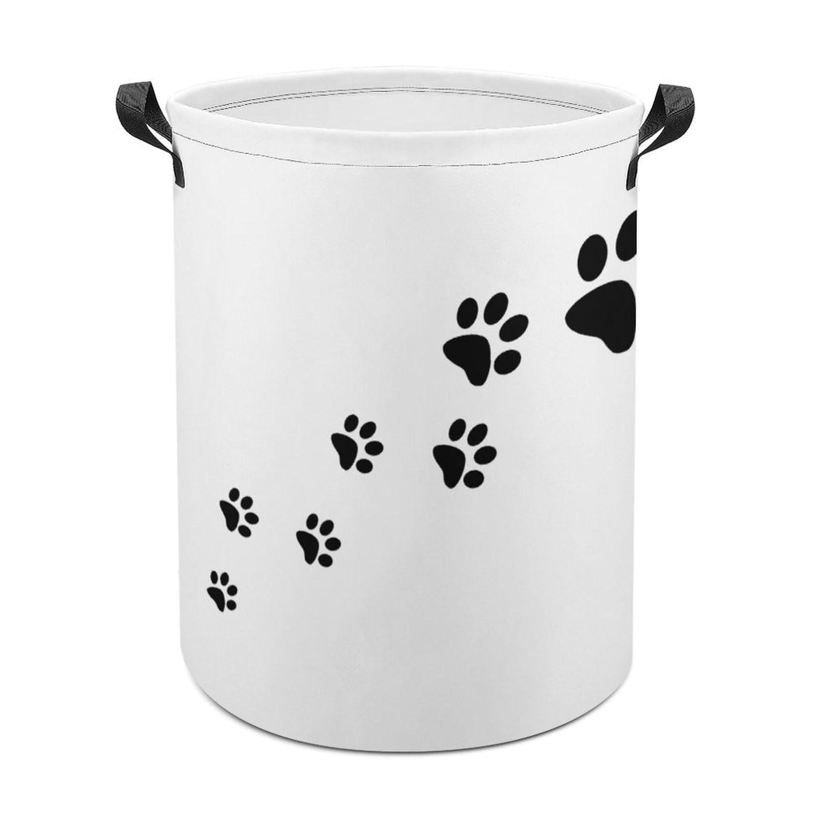 Wlntrophic Laundry Hamper, Animal Paw Prints Laundry Basket, Washing Basket with Handle