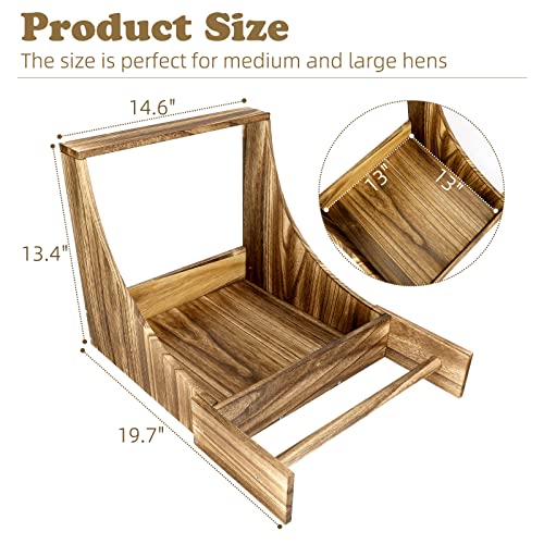 Humlanj Wood Chicken Nesting Boxes For Laying Eggs, Single Compartment Hens Nesting Box With Perch, Hanging Chicken Coop Accessories For Hens Ducks Poultry #TOP1