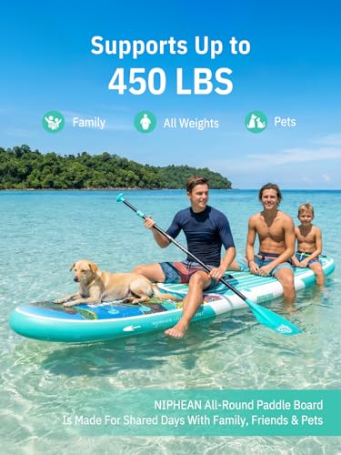 Image of Niphean Inflatable Stand Up Paddle Board with SUP Accessories, Anti-Slip EVA Deck, 10'6'' Inflatable Paddle Boards for Adults & Youth of All Skill Levels