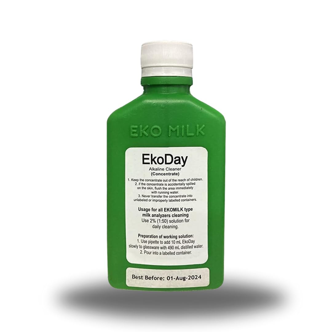 Milk Analyser Daily Cleaner 200ml for all milk analyzer machines | Safe on Copper | saver pack of 6 bottles