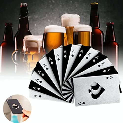 Keenso Bierflaschenöffner aus Robustem Edelstahl für Brieftaschengeschenke, 20 Stück, Pokerkarten-Flaschenöffner für Familie und Freunde – Bild 5
