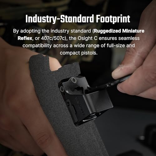 Image of Osight C Micro Dot Sight, 3 MOA Dot & 32 MOA Circle Reticle, 407c /507c Footprint Open Reflex Sight, Parallax-Free Durable Sights for Full-Sized Setups-Red /Green Dot Options