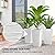 Outsunny 22.8 Inch Tall Planters for Outdoor Plants, Set of 3 Plastic Flower Pots with Stone Finish and Wheels, Stackable Tapered Planters with Drainage Hole for Indoor Plants, Front Porch, White