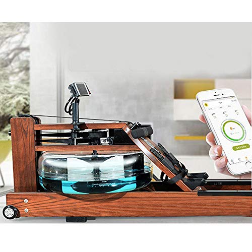 Image of Home Quiet Fitness Equipment Smart Water Resistance Rowing Machine Low Decibel Walnut Color 210 56.5 51cm