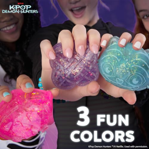 Image of Netflix Kpop Demon Hunters HUNTR /X Purple Gelli Gels - Slow-Flow Glitter Squishy Sensory Toy, Sugar Squish Stress Fidget for Kids & Teens