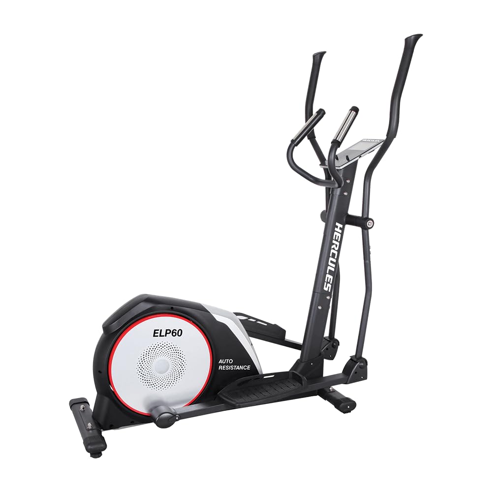 Hercules ELP60 Elliptical Cross Trainer | Adjustable Electro-Magnetic Resistance | 12kg Flywheel | Max User Weight 140kg | Single Window Display | 36 Months Warranty