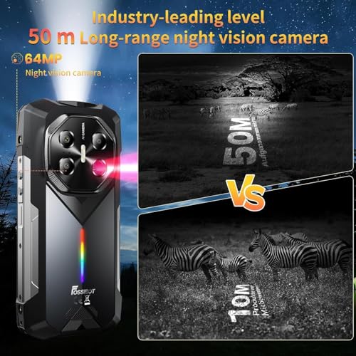 Image of FOSSIBOT 2026 F113 20000mAh /33W 5G Android 15 Rugged Phone Unlocked, 36GB+256GB /2TB MediaTek Dimensity 7050+ Gaming Phone, 6.78 inch 4K FHD+120Hz Gorilla Glass,50MP Super Night Vision
